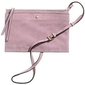 Vtg Real Suede H&M Premium line authentic Limited Ed lavender crossbody Purple